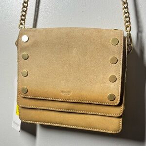 AUTHENTIC Hammitt Los Angeles Jeffery Tan/Gold Crossbody Bag
